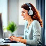 Auriculares con cancelación de ruido para trabajar desde casa